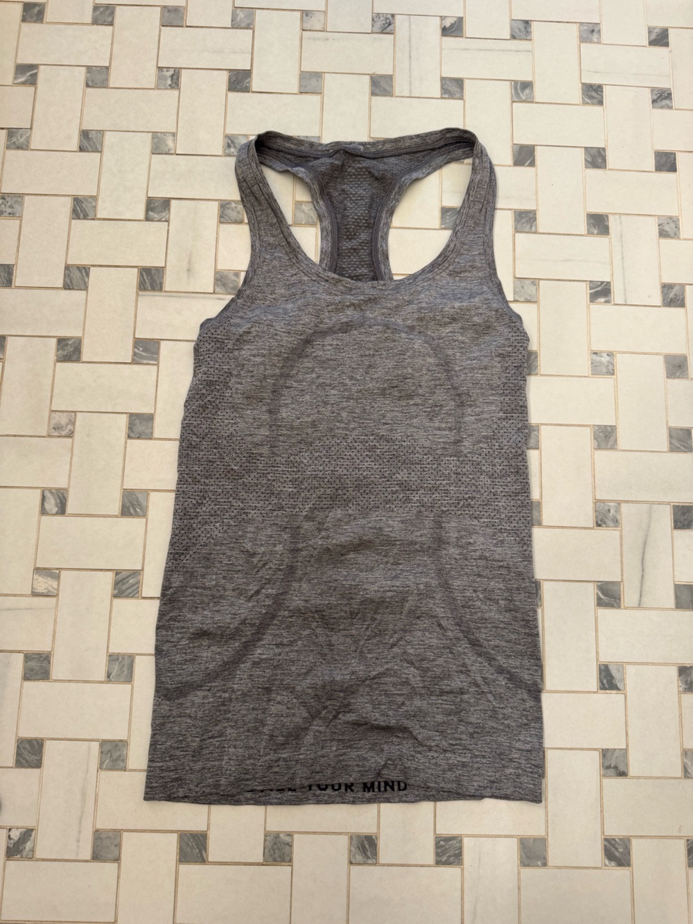 lululemon athletica Gray Seamless Racerback Tank Top
